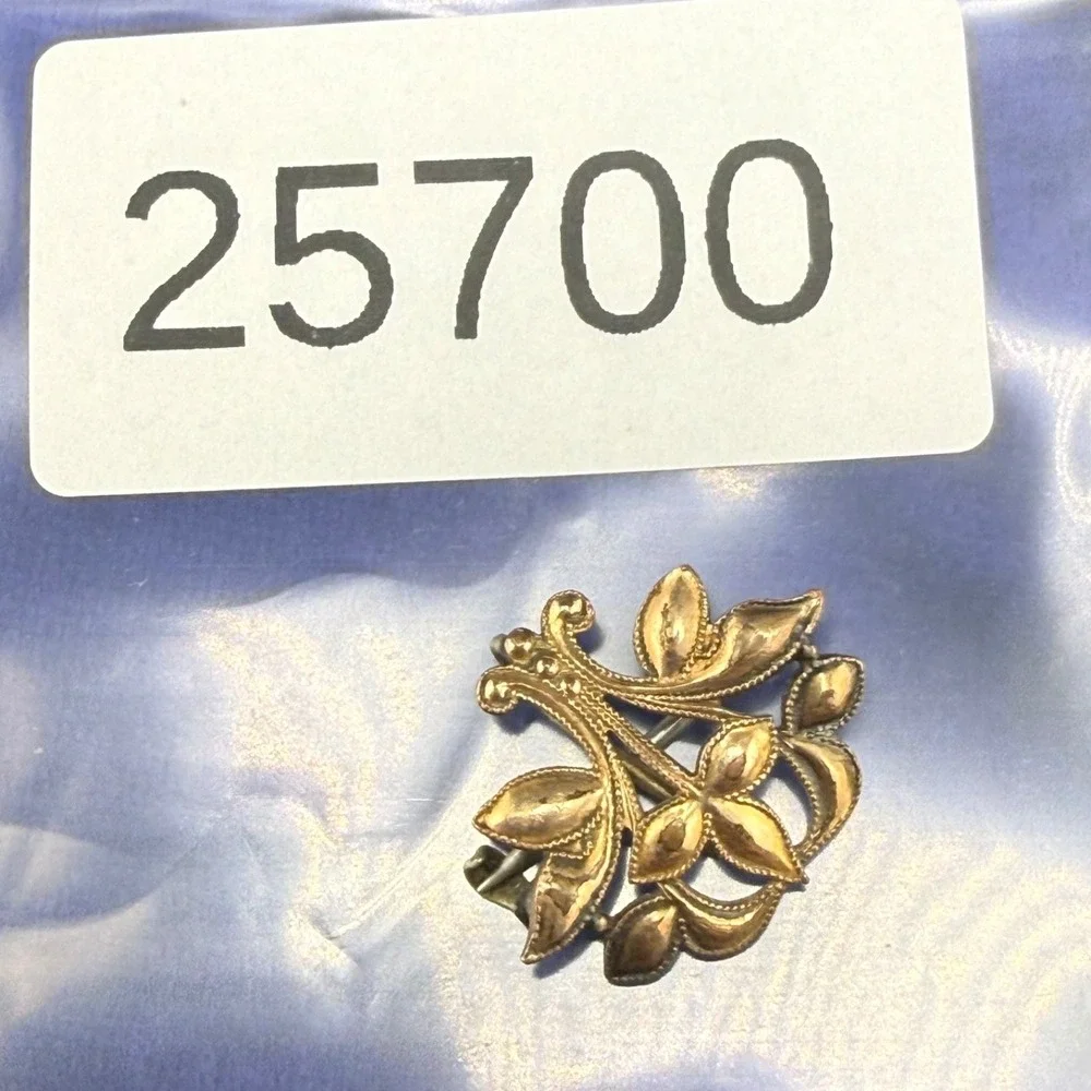 Vintage Gold Filled Watch Fob Brooch Signed MF&W‎